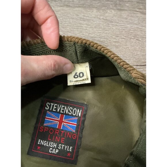 Vintage Corduroy Mens Brown Newsboy Cap Stevenson Made in Italy - Picture 3 of 7